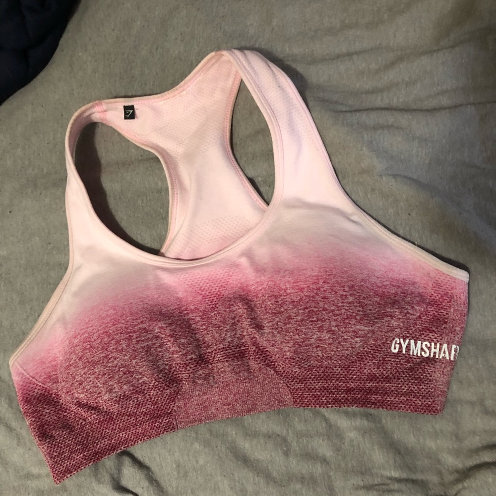 Gymshark pink ombré seamless bra